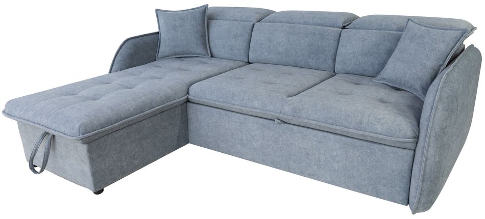 Угловой диван «Джони» - вар.2mR.8mL, ткань 521, 20 группа