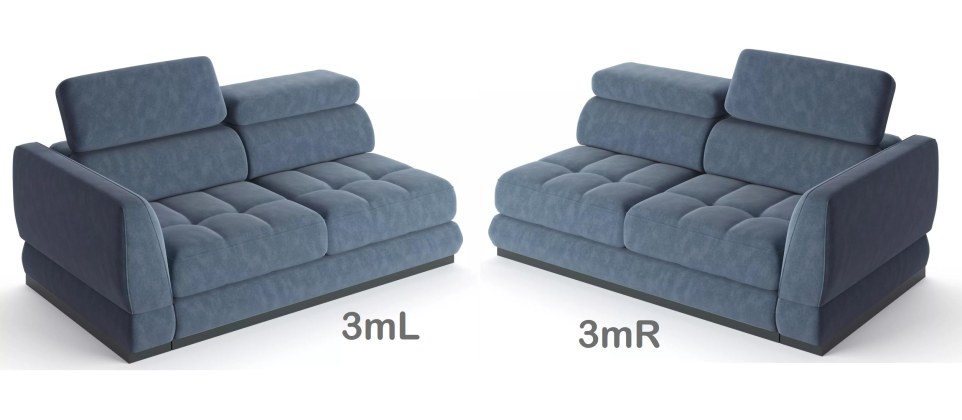 модули 3mR и 3mL, дгв: 190-110-101cм., спальное место шд: 160-193cм.